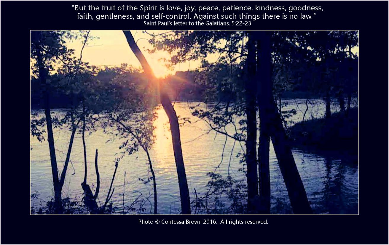 Gems 2.45 Contessa Brown Galatians 5-22-23 Lake Evening Trees