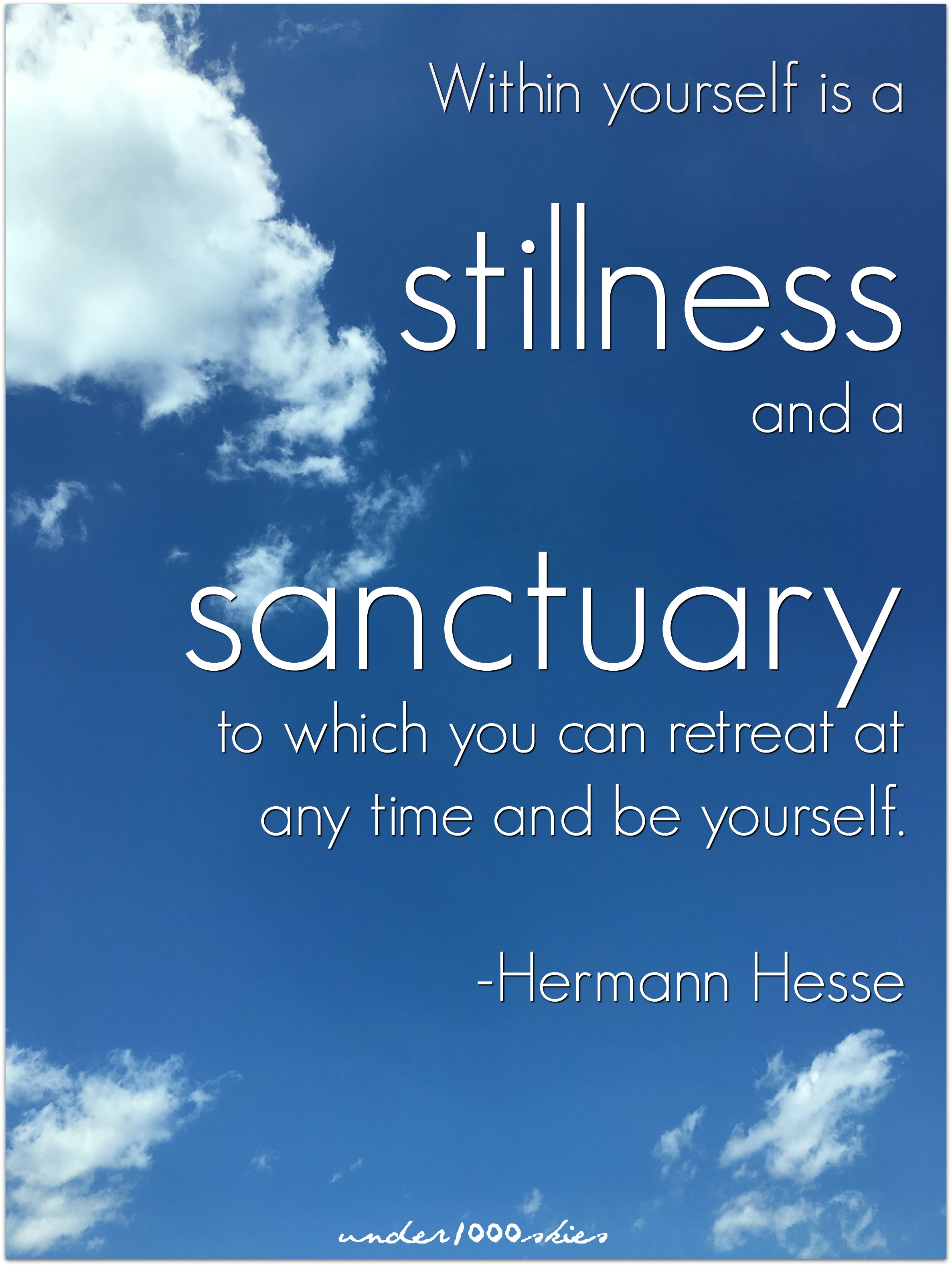 Herman Hesse stillness sancturary